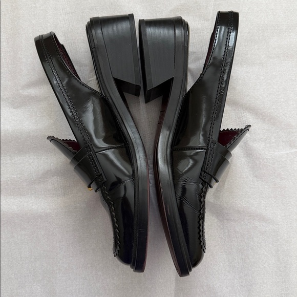 Sarto by Franco Sarto Gianna slingback loafers patent leather gold-tone hardware - Picture 5 of 14